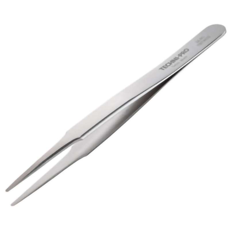High Precision Tweezers, Style 2A, Super Alloy Anti-Mag, Round, Flat, 4.7"